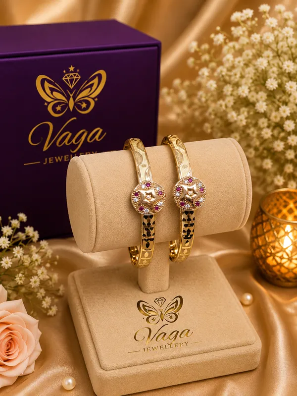 Rose_Gold_Plated_Pink_Stone_Embellished_Bracelet_Set