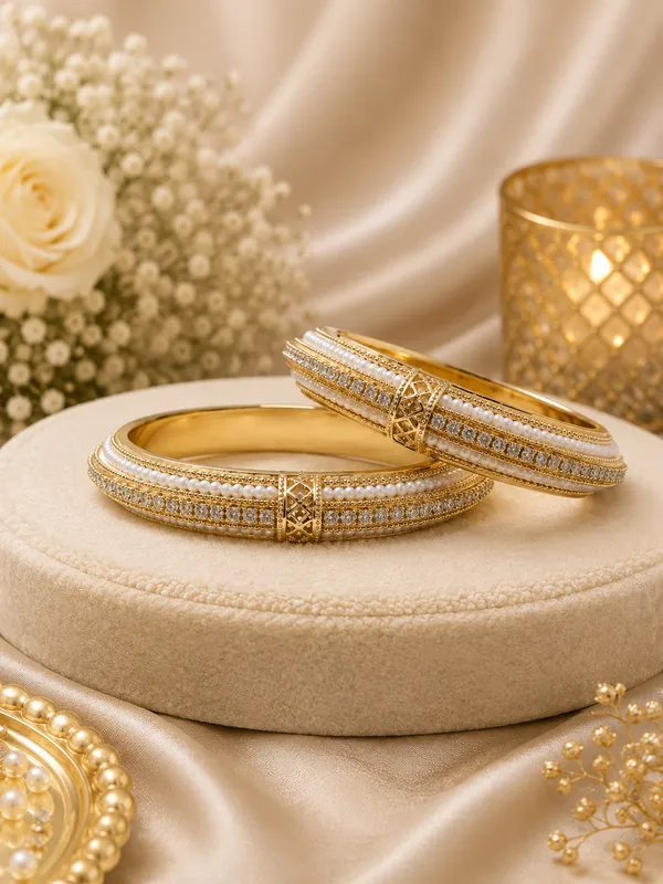 Gold_And_White_Plated_Crystal_Embellished_Bangle_Set_For_Women