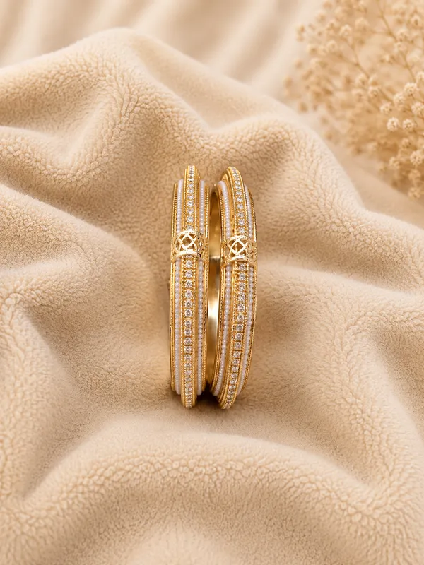 Gold_And_White_Plated_Crystal_Embellished_Bangle_Set_For_Women