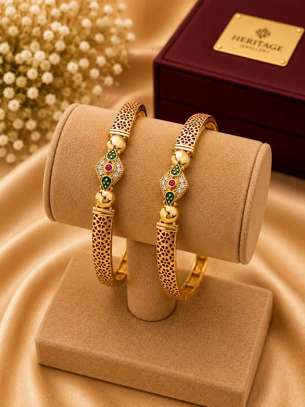Gold_Plated_Kundan_Meenakari_Bangle_Set