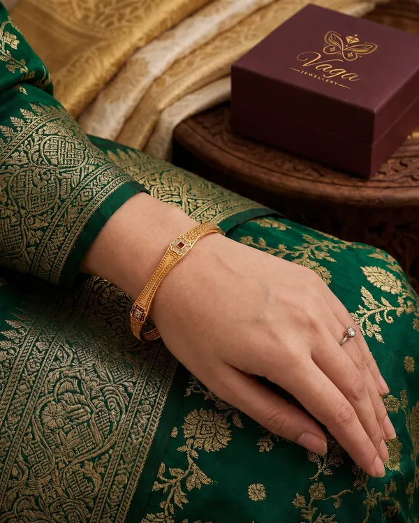 Gold_Plated_Ruby_Stone_Studded_Filigree_Bangles_For_Women