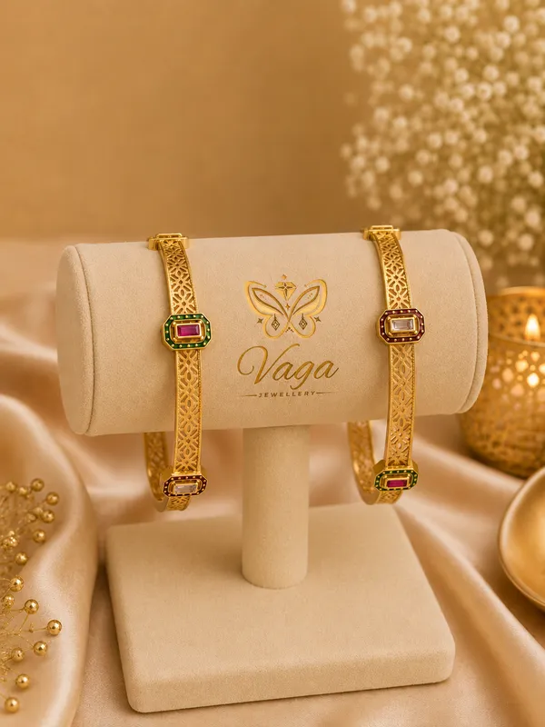 Gold_Plated_Gemstone_Embellished_Bangle_Set