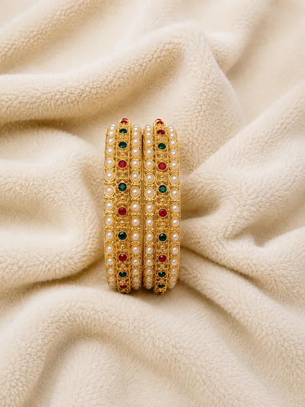 Gold_Plated_Kundan_Pearl_Bangles