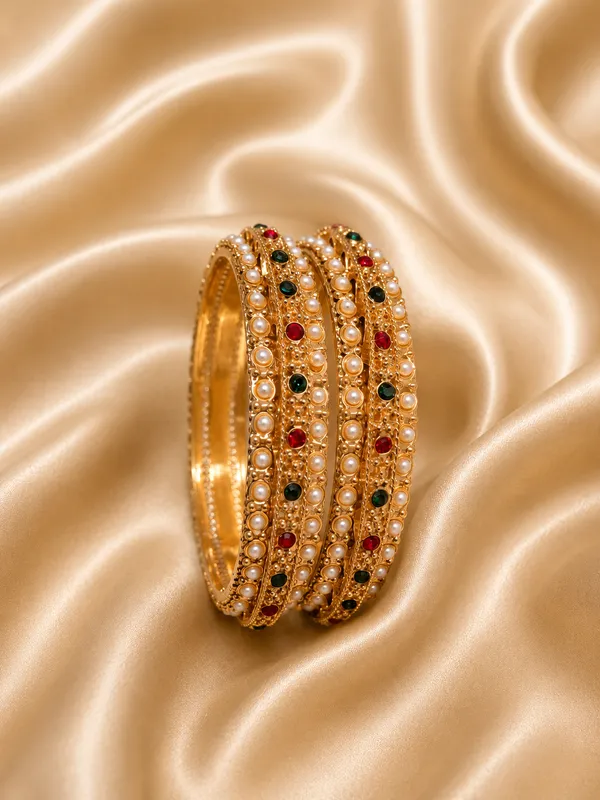 Gold_Plated_Kundan_Pearl_Bangles