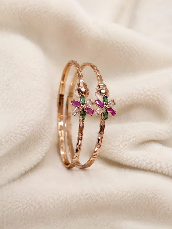 Rose_Gold_Plated_Adjustable_Bracelet_With_Pink_Gemstones