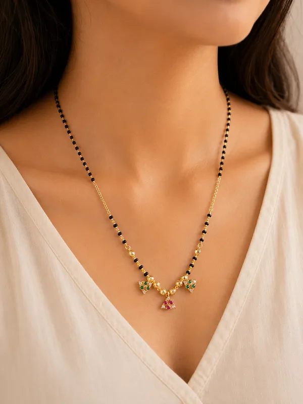 Gold_Plated_Black_Bead_Mangalsutra_With_Charm_Pendants