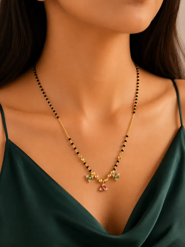 Gold_Plated_Black_Bead_Mangalsutra_With_Charm_Pendants