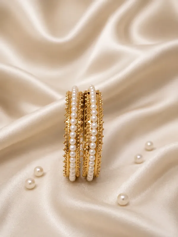 Gold_And_White_Plated_Pearl_And_Crystal_Embellished_Bangle_Set