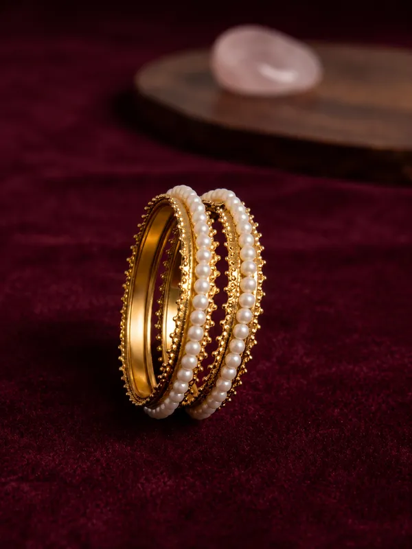 Gold_And_White_Plated_Pearl_And_Crystal_Embellished_Bangle_Set