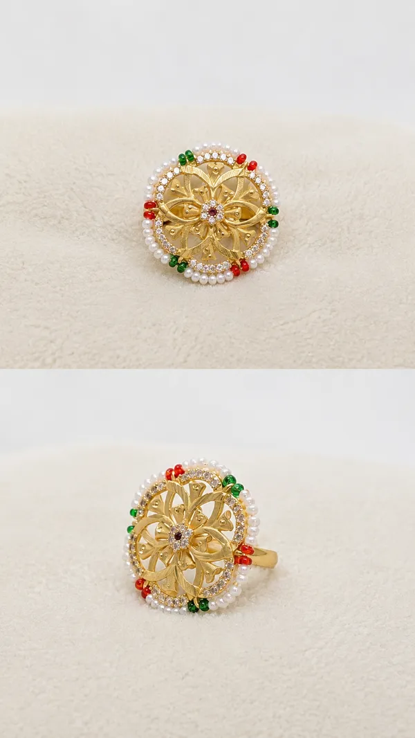 Gold_Plated_Floral_Multicolor_Kundan_Adjustable_Ring
