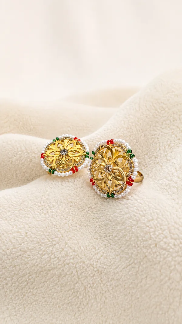 Gold_Plated_Floral_Multicolor_Kundan_Adjustable_Ring