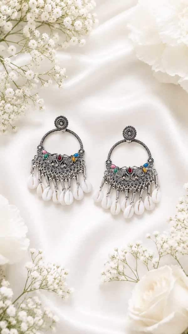 Silver_Oxidized_Multicolor_Shell_Drop_Earrings_For_Women