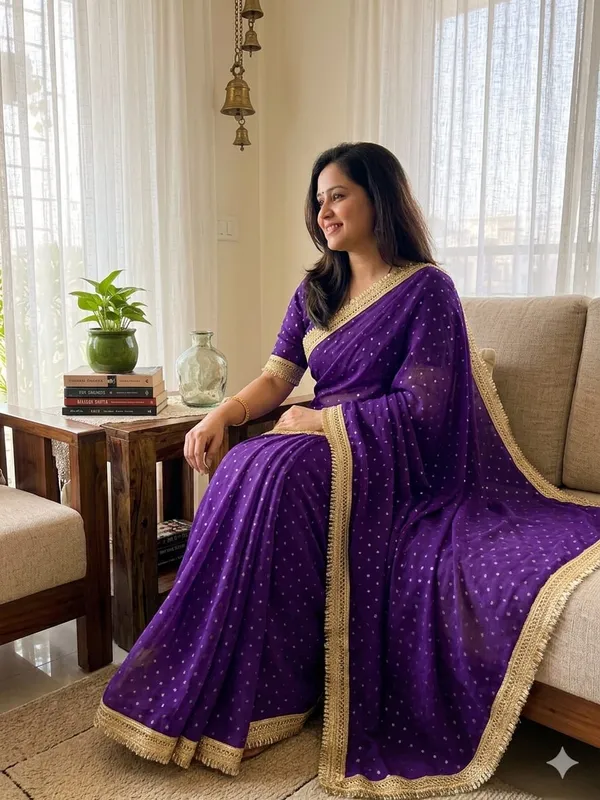 Purple_Bandhani_Saree_With_Golden_Border