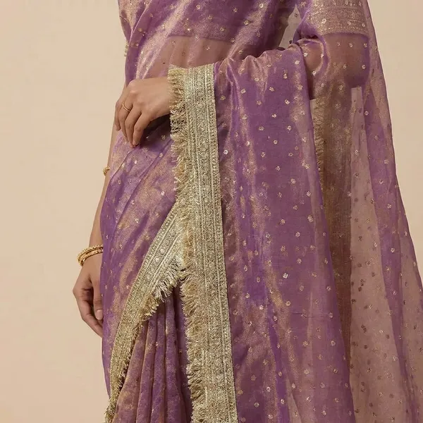 Elegant_Purple_Ombre_Saree_With_Golden_Border_And_Pearl_Embellishments
