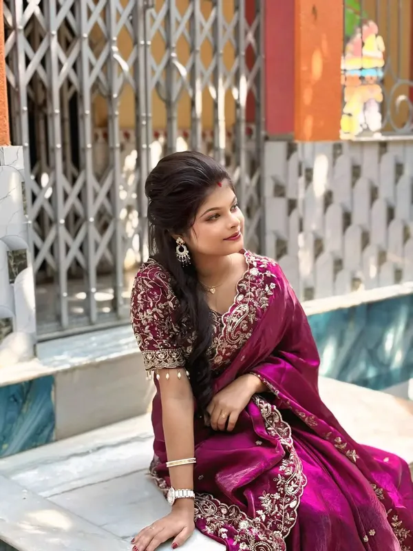 Purple_Embroidered_Silk_Saree_With_Heavy_Border_Work_And_Blouse