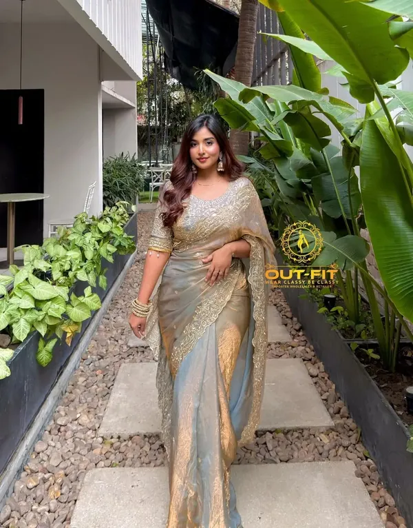 Golden_Beige_Embellished_Designer_Saree_With_Blouse