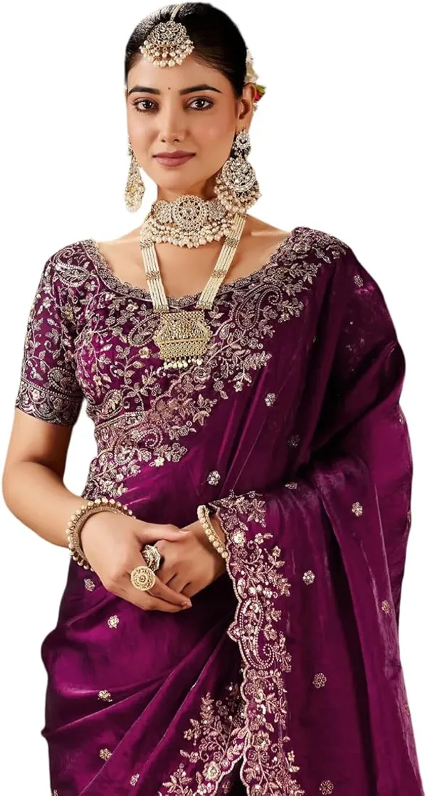 Purple_Embroidered_Silk_Saree_With_Heavy_Border_Work_And_Blouse