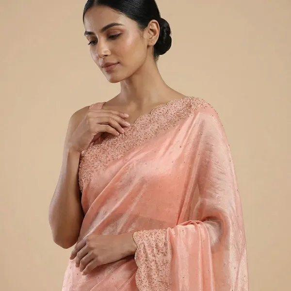 Pink_Embroidered_Chiffon_Saree_With_Blouse_Piece