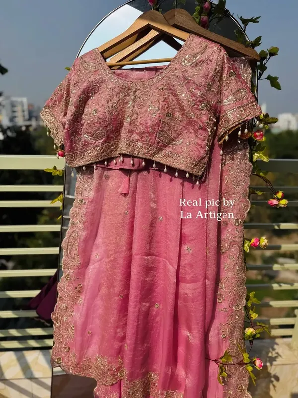 Pink_Embroidered_Net_Saree_With_Designer_Blouse