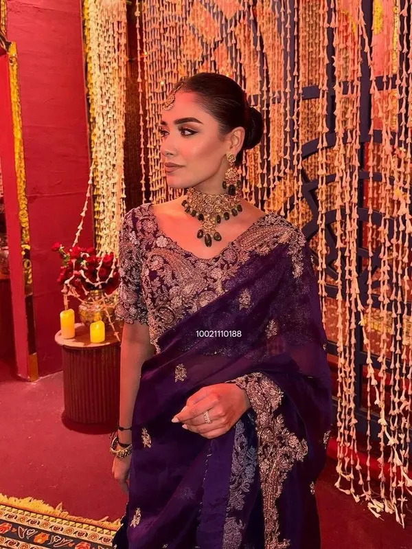 Purple_Embellished_Saree_With_Heavy_Silver_Embroidery_Work