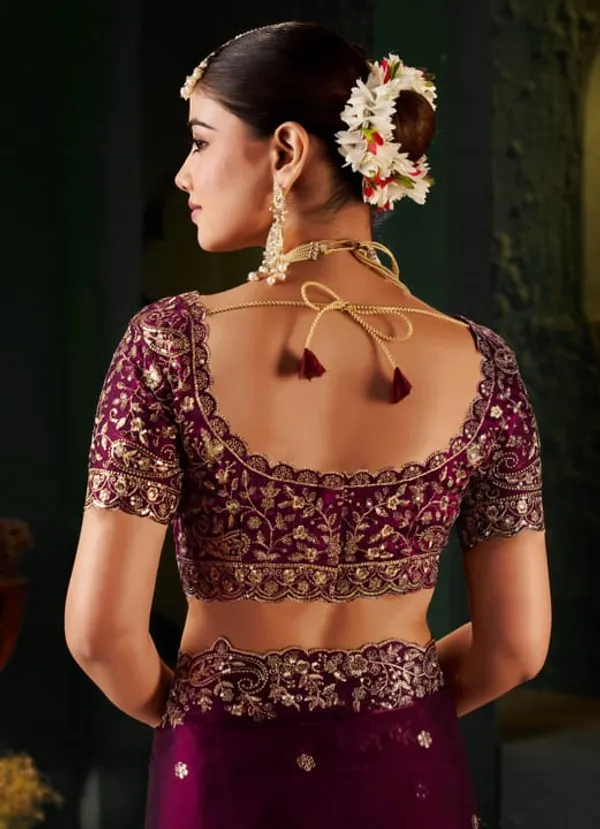 Maroon_Embroidered_Silk_Saree_With_Heavy_Designer_Blouse