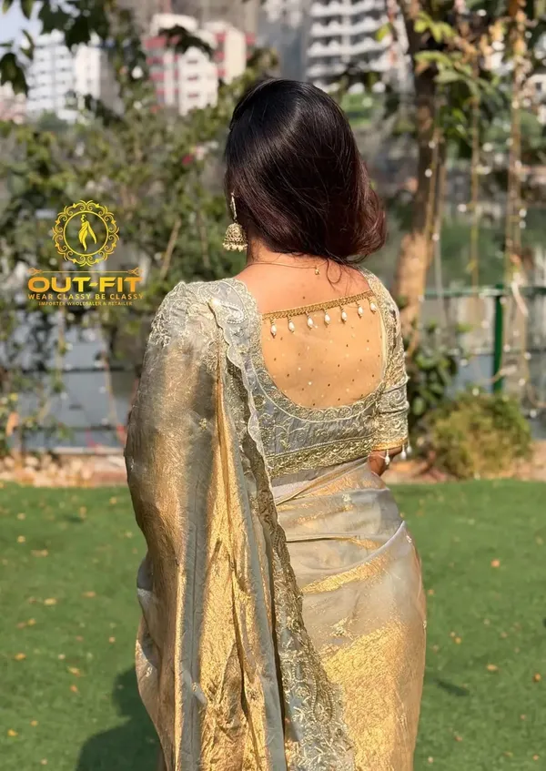 Golden_Beige_Embellished_Designer_Saree_With_Blouse