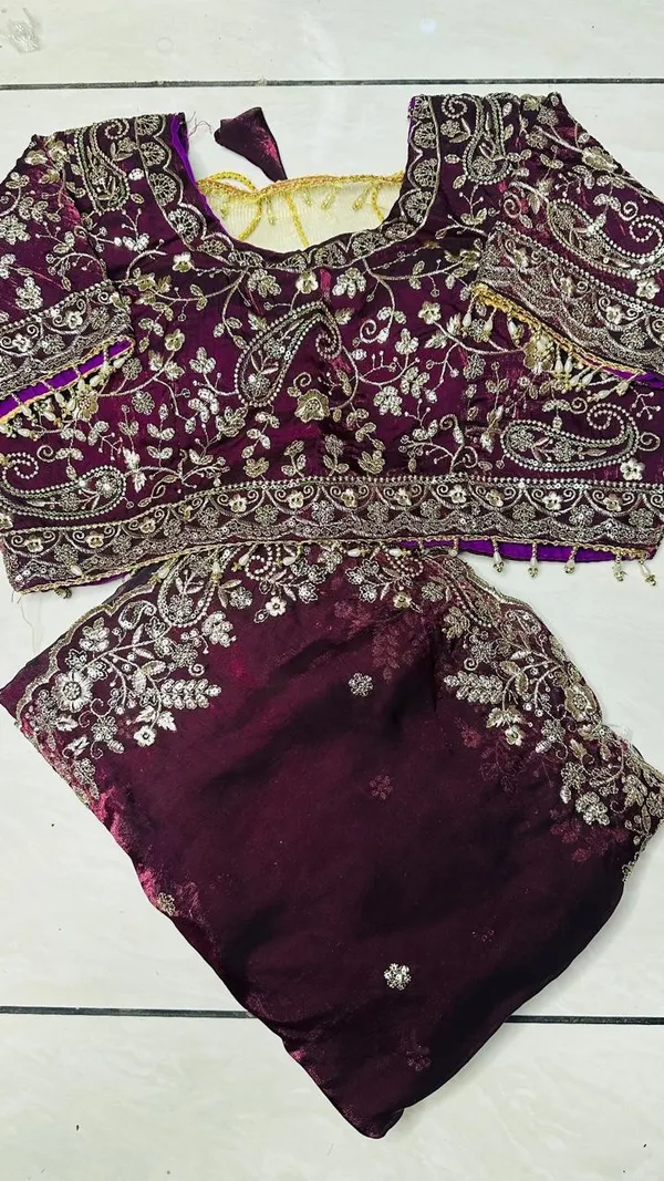 Maroon_Embellished_Lehenga_Choli_With_Dupatta_Heavy_Work_Bridal_Ethnic_Wear