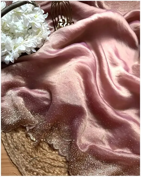Shimmering_Rose_Gold_And_Mauve_Organza_Dupatta_With_Glitter_Work