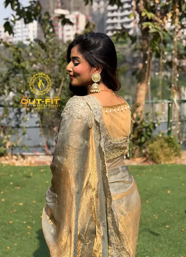 Golden_Beige_Embellished_Designer_Saree_With_Blouse