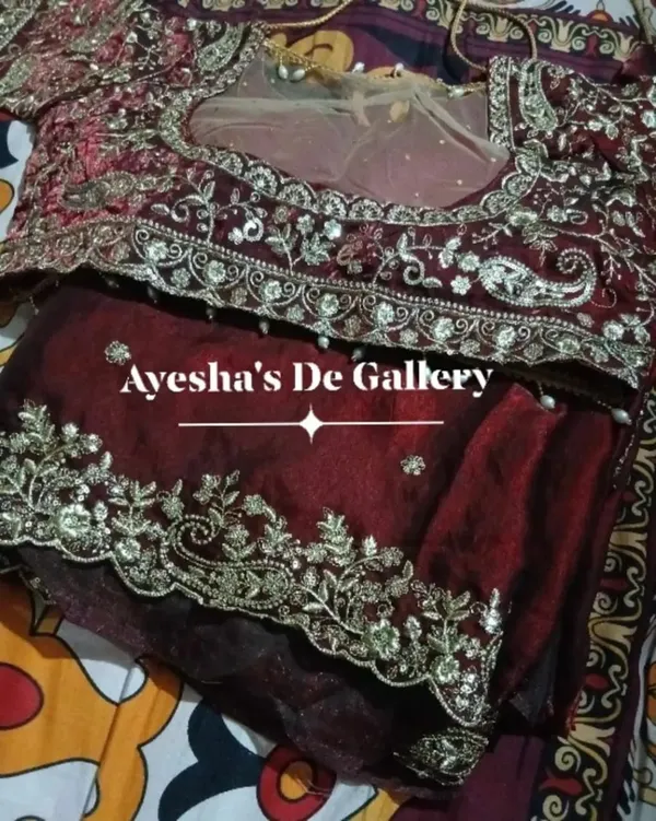 Maroon_Embellished_Lehenga_Choli_With_Dupatta_Heavy_Work_Bridal_Ethnic_Wear