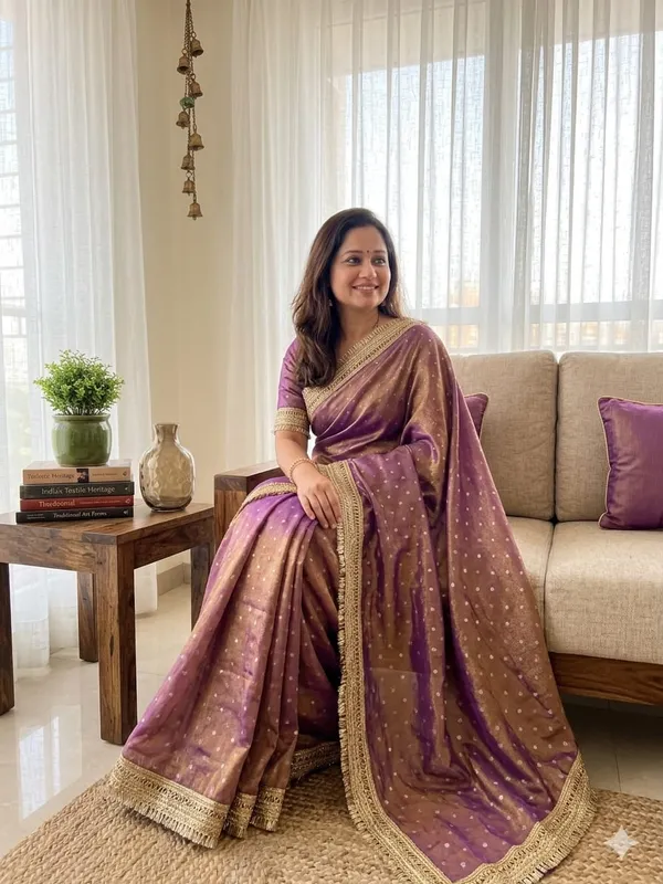 Purple_Silk_Saree_With_Golden_Border_And_Brocade_Work