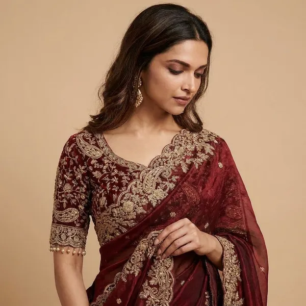 Maroon_Fency_Satin_Saree_With_Elegant_Embroidery_Work