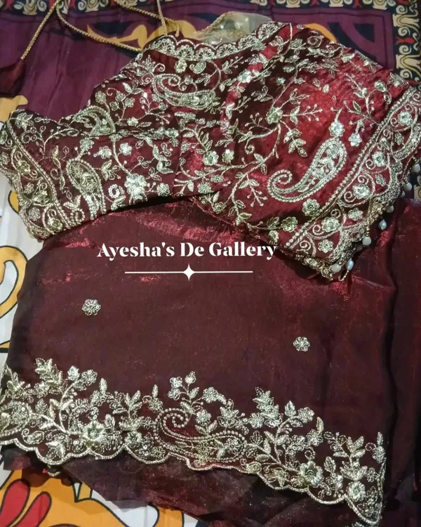Maroon_Embellished_Lehenga_Choli_With_Dupatta_Heavy_Work_Bridal_Ethnic_Wear