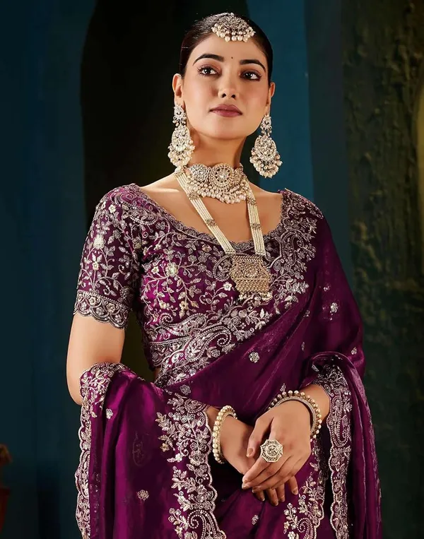 Purple_Fency_Satin_Saree_With_Elegant_Embroidery_Work