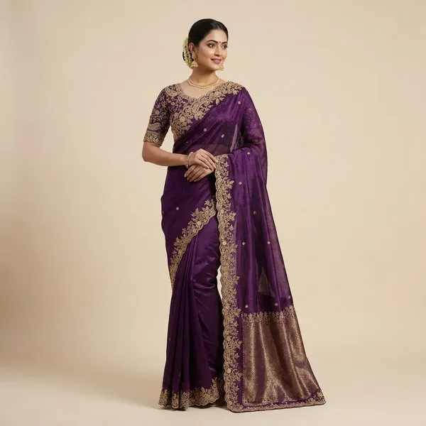 Purple_Fency_Satin_Saree_With_Elegant_Embroidery_Work
