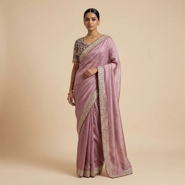 Purple_Embellished_Saree_With_Blouse_Piece_Traditional_Indian_Ethnic_Wear