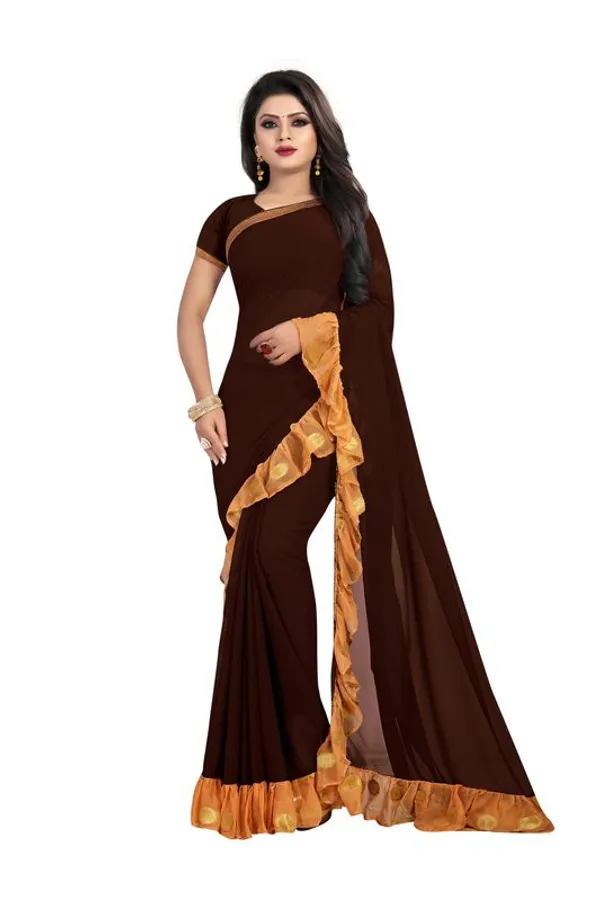 Fashion_Day_Color_Block_Bollywood_Georgette_Saree_(Brown)