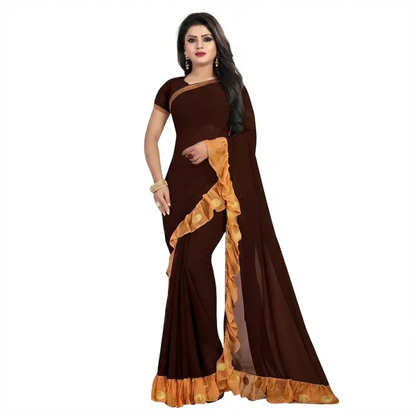 Fashion_Day_Color_Block_Bollywood_Georgette_Saree_(Brown)