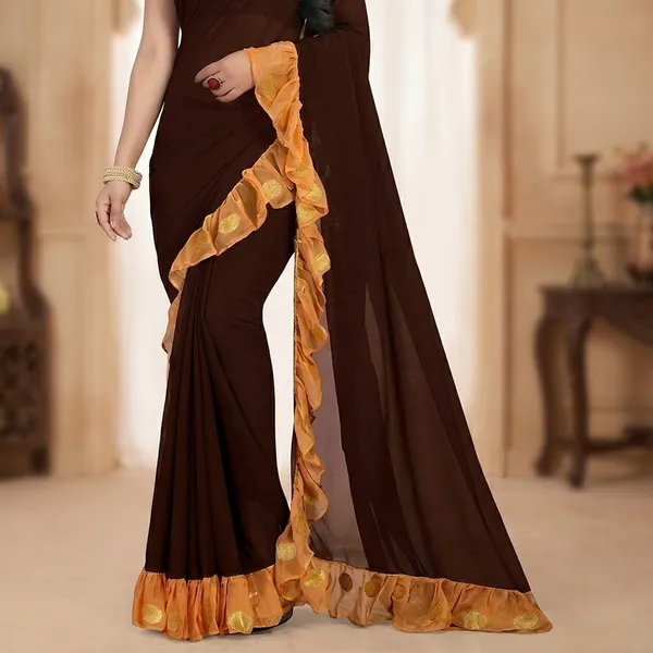 Fashion_Day_Color_Block_Bollywood_Georgette_Saree_(Brown)