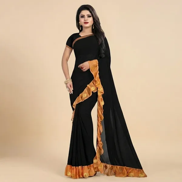 Fashion_Day_Color_Block_Bollywood_Georgette_Saree_(Black)
