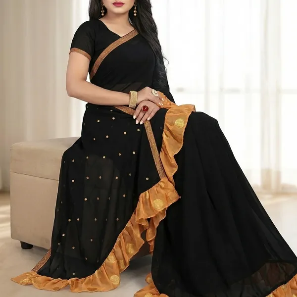 Fashion_Day_Color_Block_Bollywood_Georgette_Saree_(Black)