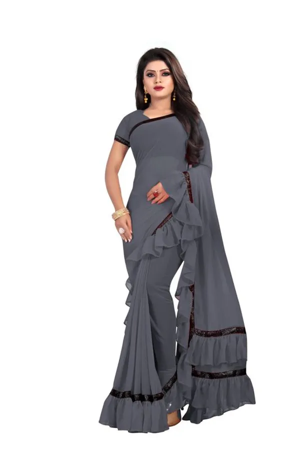 Fashion_Day_Solid/Plain_Daily_Wear_Georgette_Saree_(Grey)