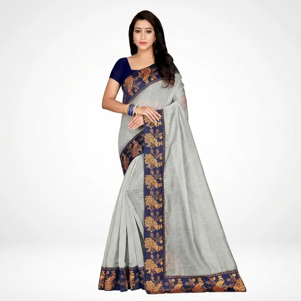 Fashion_Day_Solid/Plain_Bollywood_Chanderi_Saree_(Grey)
