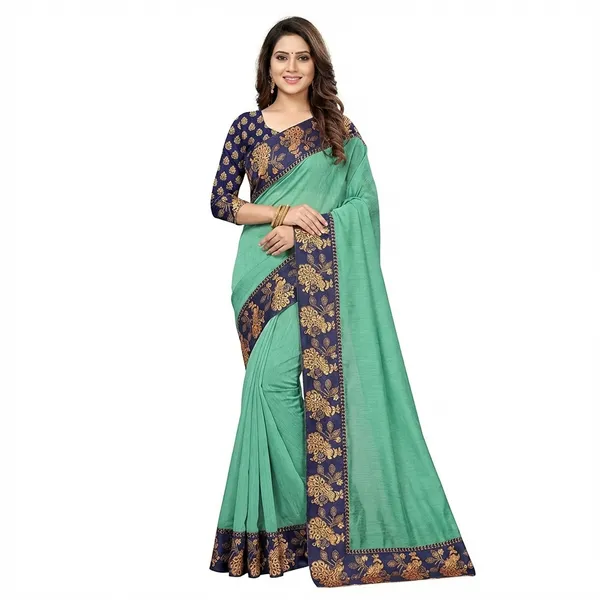 Fashion_Day_Solid/Plain_Bollywood_Chanderi_Saree_(Light_Green)