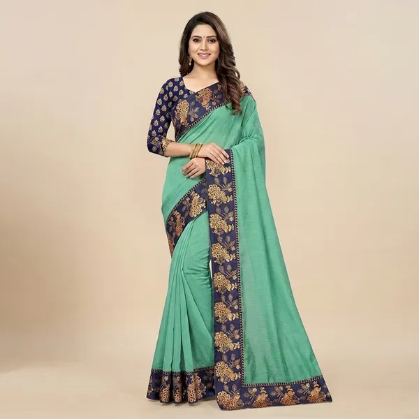 Fashion_Day_Solid/Plain_Bollywood_Chanderi_Saree_(Light_Green)