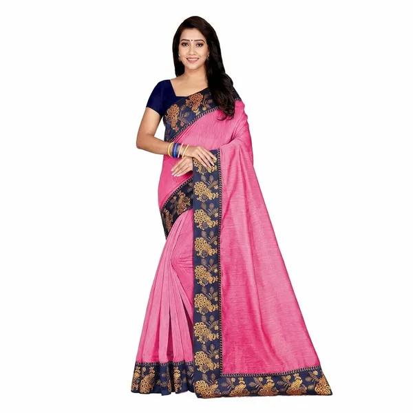 Fashion_Day_Solid/Plain_Bollywood_Chanderi_Saree_(Pink)