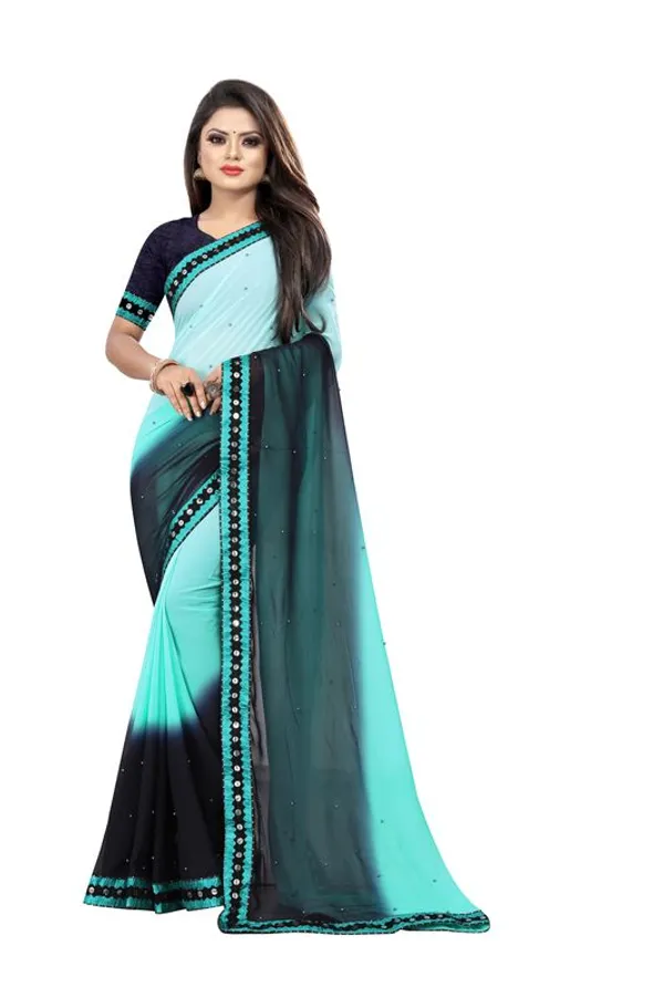 Fashion_Day_Solid/Plain_Bollywood_Georgette_Saree_(Light_Blue)