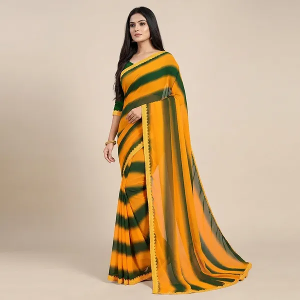 Fashion_Day_Striped_Bollywood_Georgette_Saree_(Yellow)