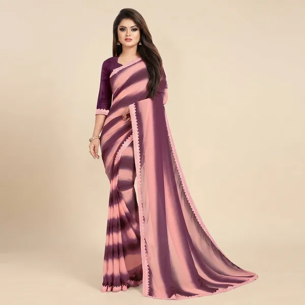 Fashion_Day_Striped_Bollywood_Georgette_Saree_(Pink_And_Black)