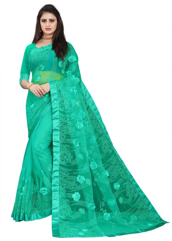 Fashion_Day_Embroidered_Bollywood_Net_Saree_(Green)
